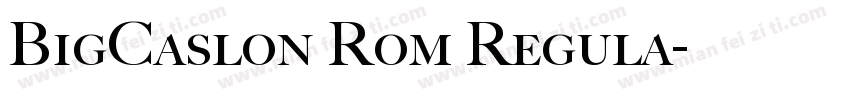BigCaslon Rom Regula字体转换